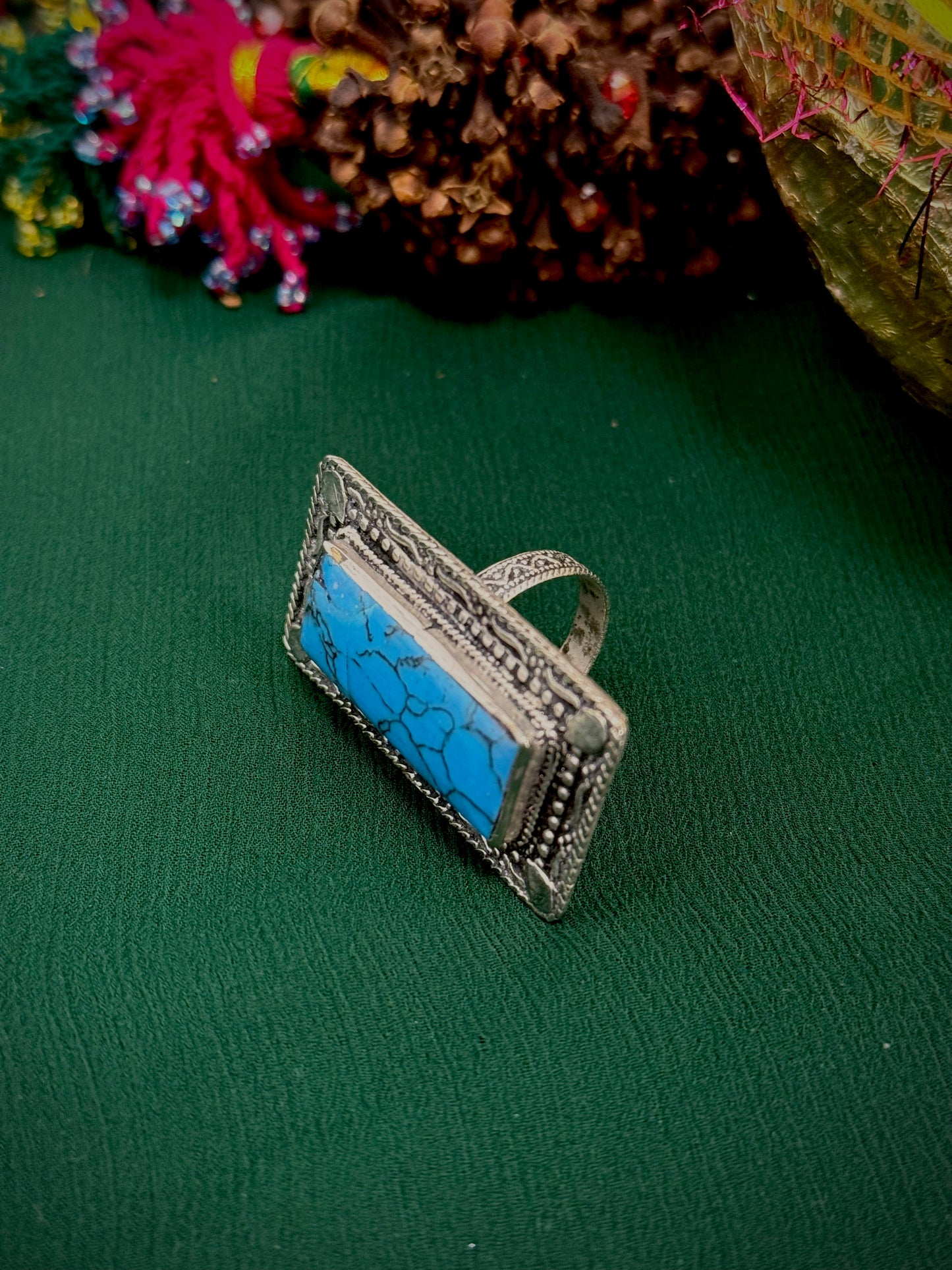 Turquoise square ring